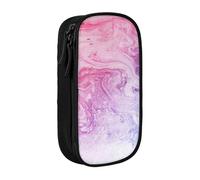PPHGUT Colorful Marble Pastel Pink Blue Purple Print Practical Pencil Case Multi-Compartment Office Travel School Art Daily Supplies
