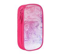 PPHGUT Colorful Marble Pastel Pink Blue Purple Print Practical Pencil Case Multi-Compartment Office Travel School Art Daily Supplies