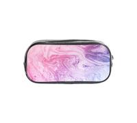 PPHGUT Colorful Marble Pastel Pink Blue Purple Print Transparent Stationery Organizer for School Travel Office Work Sports Supplies