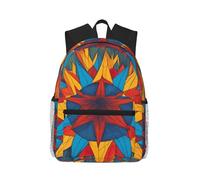 PPHGUT Colorful Star Print Lightweight Versatility Casual Backpack Unisex Travel Hiking Daily Commuting