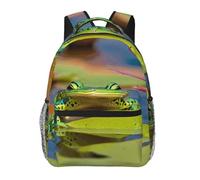 PPHGUT Cute Frog Print Versatile Leisure Backpack Lightweight Waterproof Travel Work Outdoor Adventures