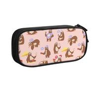 PPHGUT Cute Sloth Print Pencil Pouch Storage Cosmetics Art Tools Supplies Students Teachers Versatile Use
