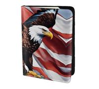 PPHGUT Eagle with USA Flag Print Men Women Passport Travel Document Lightweight Stylis Secure Business Leisure