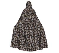 PPHGUT English Bulldogs Print Hooded Cloak Unisex Halloween Costume Carnival Theme Festivals Parties Cosplay