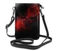 PPHGUT Explosion Burst Red Black Print Adjustable Shoulder Bag Crossbody Women Phone Case Lightweight Fashion Accessory