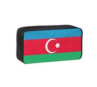 PPHGUT Flag of Azerbaijan Print Adults Spacious Case Large-Capacity Stationery Daily Carry Office Organizer Pouch
