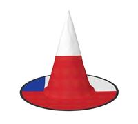 PPHGUT Flag Of Chile Print Halloween Witch Hat Wide Brim Foldable Cap Parties Arnivals And Roleplaying Events