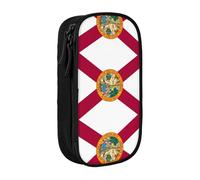 PPHGUT Flag of Florida Print Practical Pencil Case Multi-Compartment Office Travel School Art Daily Supplies