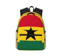 PPHGUT Flag Of Ghana Print Lightweight Versatility Casual Backpack Unisex Travel Hiking Daily Commuting