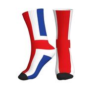 PPHGUT Flag Of Iceland Print Adults Mid Tube Socks Breathable Sports Running Gym Training Jogging Activities