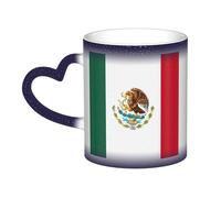 PPHGUT Flag of Mexico Print Starry Sky Color Changing Mug Ceramic Coffee Mugs Gift for Home Office Birthday