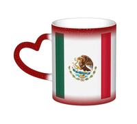 PPHGUT Flag of Mexico Print Starry Sky Color Changing Mug Ceramic Coffee Mugs Gift for Home Office Birthday