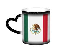 PPHGUT Flag of Mexico Print Starry Sky Color Changing Mug Ceramic Coffee Mugs Gift for Home Office Birthday