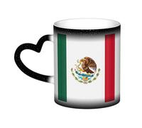 PPHGUT Flag of Mexico Print Starry Sky Color Changing Mug Ceramic Coffee Mugs Gift for Home Office Birthday