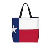 PPHGUT Flag Of Texas Print Large Capacity Lightweight Tote Unisex Eco-Friendly Bag Daily Use Travel Beach Gym