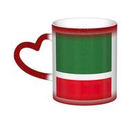 PPHGUT Flag of The Chechen Republic Print Starry Sky Color Changing Mug Ceramic Coffee Mugs Gift for Home Office Birthday