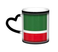 PPHGUT Flag of The Chechen Republic Print Starry Sky Color Changing Mug Ceramic Coffee Mugs Gift for Home Office Birthday