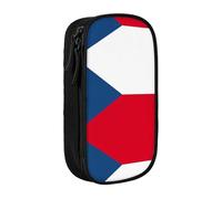 PPHGUT Flag of The Czech Republic Print Practical Pencil Case Multi-Compartment Office Travel School Art Daily Supplies