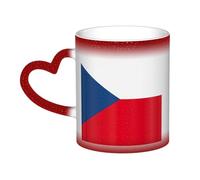 PPHGUT Flag of The Czech Republic Print Starry Sky Color Changing Mug Ceramic Coffee Mugs Gift for Home Office Birthday