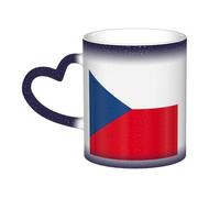 PPHGUT Flag of The Czech Republic Print Starry Sky Color Changing Mug Ceramic Coffee Mugs Gift for Home Office Birthday