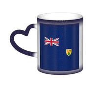 PPHGUT Flag of The Turks and Caicos Islands Print Starry Sky Color Changing Mug Ceramic Coffee Mugs Gift for Home Office Birthday