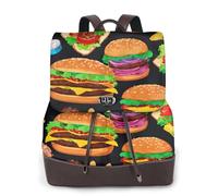 PPHGUT Food Pattern Funny Print Women Backpack Stylish Lightweight Rucksack Everyday Casual Bag Travel Work Business