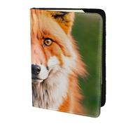 PPHGUT Fox Print Men Women Passport Travel Document Lightweight Stylis Secure Business Leisure