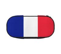 PPHGUT French Flag Print Convenient High Capacity Pencil Bag Portable Makeup Pouch Students Teens Adults