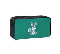 PPHGUT Fun Easter Rabbit Print Adults Spacious Case Large-Capacity Stationery Daily Carry Office Organizer Pouch