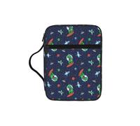 PPHGUT Funny Astronaut Dinosaur Rocket Print Adults Versatile Bible Storage Bag Scripture Religious Christian Accessory Gift