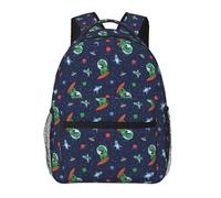 PPHGUT Funny Astronaut Dinosaur Rocket Print Versatile Leisure Backpack Lightweight Waterproof Travel Work Outdoor Adventures