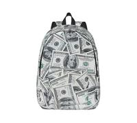 PPHGUT Funny Dollar Money Print Unisex Backpack Lightweight Double Shoulder Bag Travel Outdoor Use Weekend Getaways