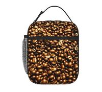 PPHGUT Funny Roasted Coffee Beans Print Adults Lunch Bag Tote Waterproof Work Travel Reusable Portable Bento Box