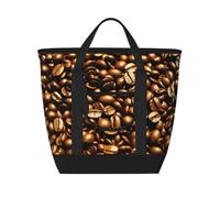 PPHGUT Funny Roasted Coffee Beansprint Large Capacity Cooler Insulated Women Men Tote Bag Travel Food Delivery Shopping