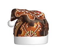 PPHGUT gingerbread cookies Print Christmas Hat Festive Santa Hats for Xmas Holiday for Adults and Kids Themed