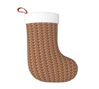 PPHGUT Gingerbread Cookies Print Christmas Stocking Festive Holiday Decor Celebrations Home Xmas Sock For Gift