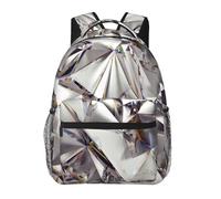 PPHGUT Glitter Abstract Diamond Crystal Pattern Print Versatile Leisure Backpack Lightweight Waterproof Travel Work Outdoor Adventures