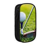 PPHGUT Golf Court Print Practical Pencil Case Multi-Compartment Office Travel School Art Daily Supplies
