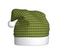 PPHGUT Green Frog Print Christmas Hat Festive Santa Hats for Xmas Holiday for Adults and Kids Themed