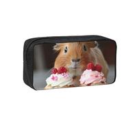 PPHGUT Guinea Pigs and Cupcakes Print Adults Spacious Case Large-Capacity Stationery Daily Carry Office Organizer Pouch