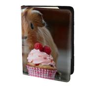 PPHGUT Guinea Pigs and Cupcakes Print Men Women Passport Travel Document Lightweight Stylis Secure Business Leisure