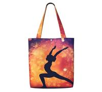 PPHGUT Gymnastics Game Print Versatility Canvas Shoulder Bag Shopping Casual Travel Picnic Everyday Use Tote