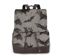 PPHGUT Halloween Bats Grey Print Women Backpack Stylish Lightweight Rucksack Everyday Casual Bag Travel Work Business