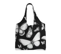 PPHGUT Hand Drawn Color Butterfly 1 Print Unisex Oversized Canvas Tote Bag Shopping Travel Lightweight Shoulder Handbag
