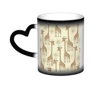 PPHGUT Hand Drawn Giraffes Print Starry Sky Color Changing Mug Ceramic Coffee Mugs Gift for Home Office Birthday