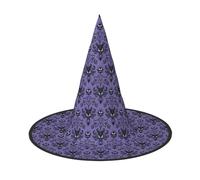 PPHGUT Haunted Mansion Print Halloween Witch Hat Wide Brim Foldable Cap Parties Arnivals And Roleplaying Events
