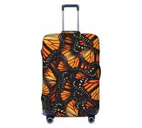 PPHGUT Heaps of Orange Monarch Butterflies Print Suitcase Cover Universal Elastic Luggage Protector Travel Daily Business Vacation