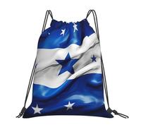PPHGUT Honduras Flag Print Adults Foldable Drawstring Backpack Fitness Travel Bag Weekend Outdoor Activities