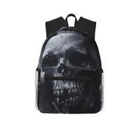 PPHGUT Horror Ghost Skull Print Lightweight Versatility Casual Backpack Unisex Travel Hiking Daily Commuting