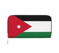 PPHGUT Jordanian Flag Print Wallet Men Women Portable Clutch Purse Stylish Accessory Daily Use Travel